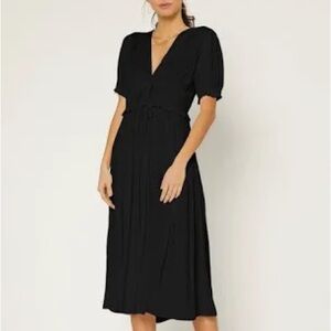 Current Air Elegant Black Midi Dress